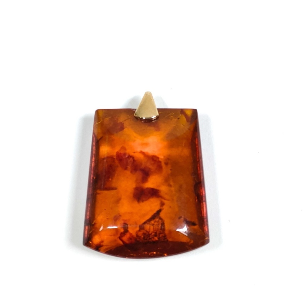 18K Yellow Gold Amper Pendant with Gem Identification Report